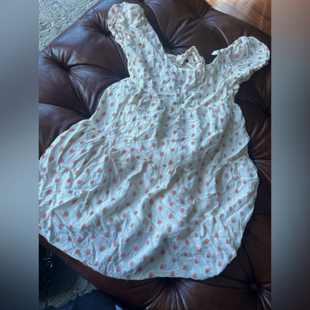 Jessica Simpson White and Pink Polka Dot Dress
